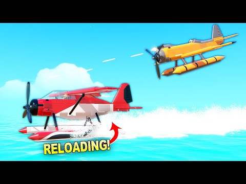 "REALISTIC" Sea Plane Dogfight Where you MUST Water Land to Reload!