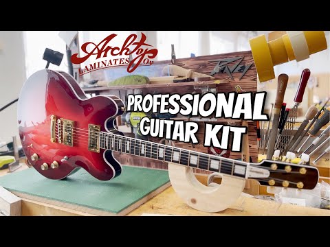 Semi-Hollow Body Guitar - Archtop Laminates Kit Full Build