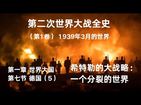 （24）希特勒的大战略：一个分裂的世界 《第二次世界大战全史》 （英） 阿诺德·汤因比 第一卷 1939年3月的世界 第三章德国及其侵略范围  第七节   德国（5）