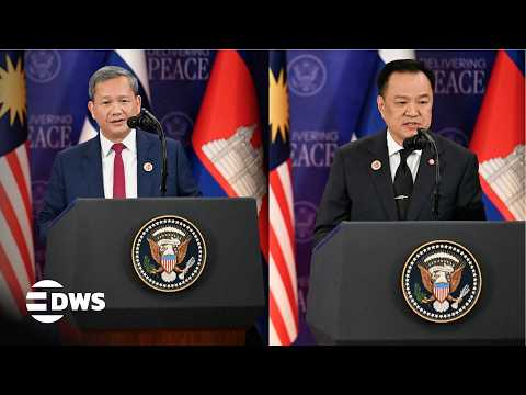 HISTORIC SPEECH: Cambodia & Thailand Leaders Thank Trump at ASEAN Ceasefire Signing Ceremony | AC1E