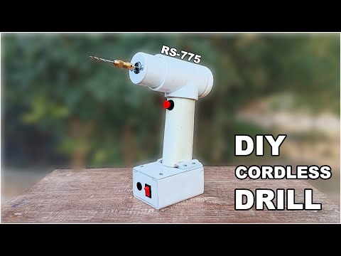 How to Make a Rechargeable Cordless Drill at Home | RS-775 Motor DIY Power Tools