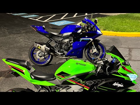 Yamaha R9 First EVER Full Arrow Titanium competition evo exhaust First Start!!