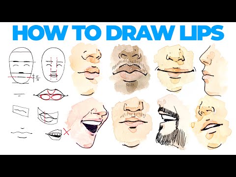 How to draw SIMPLE LIPS (mouth) | Easy tutorial for BEGINNERS!