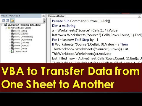 VBA to Transfer Data from One Worksheet to Another Worksheet Automatically
