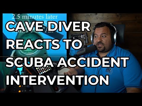 CAVE DIVER REACTS TO SCUBA DIVING ACCIDENT INTERVENTION