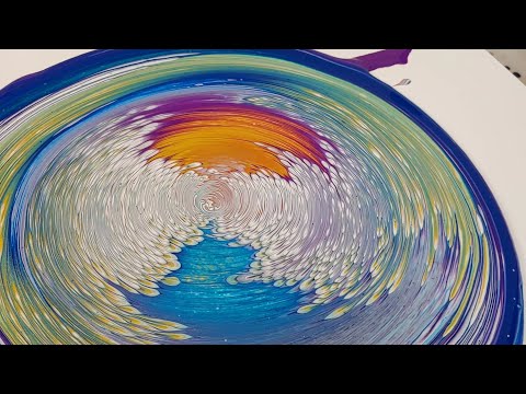 Unbelievable GALAXY REFLECTION Pour Painting Art