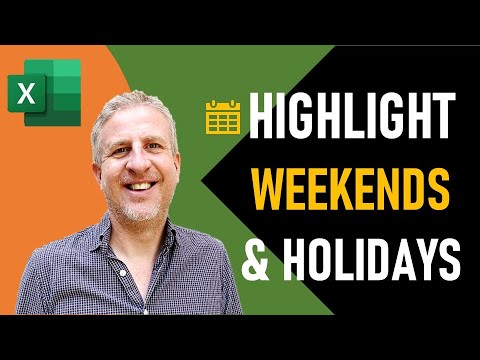 Highlight Weekends Dates and Bank Holidays in Excel - Formula & Conditional Formatting