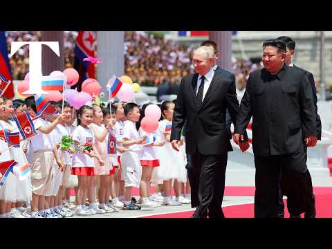 Putin receives lavish welcome in North Korea