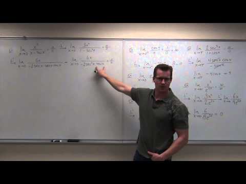 Calculus 2 Lecture 6.7:  Evaluating Limits of Indeterminate Forms