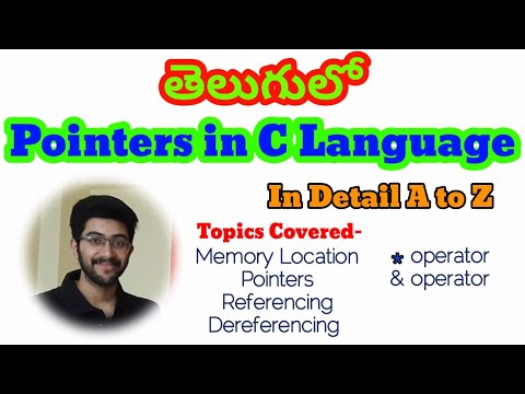 Pointers in C in Telugu | * operator & operator | Vamsi Bhavani | Full Pointers in telugu in detail