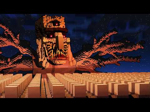 Giant Smiling Villager VS 10,000 Villagers