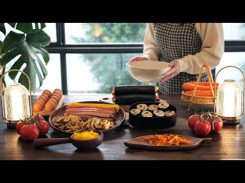 5am Wake Up on a RAINY Day| Special Kimbap Lunch Box for Husband and Dog, Weekend Cleaning Routine,