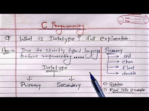 C DataTypes | What is Data Type? Full Explanation | Learn Coding