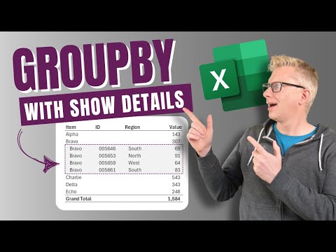 GROUPBY in Excel with dynamic drill down... Yes, it's possible.