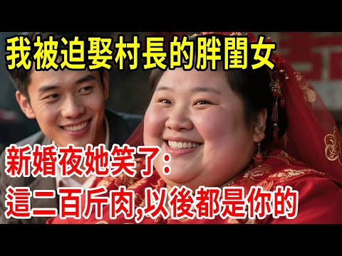 我被迫娶村長的胖閨女，新婚夜她笑了:這二百斤肉,以後都是你的#原創#情感