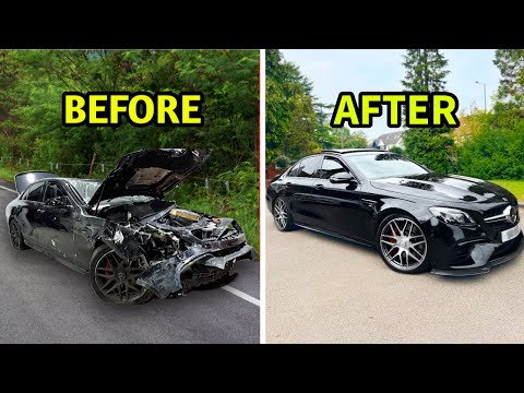REBUILDING A SALVAGE MERCEDES E63s IN 20MINS