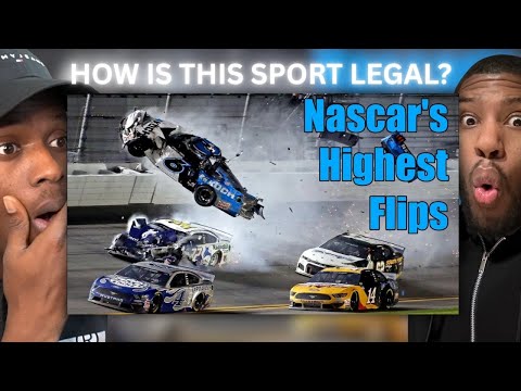 🇬🇧BRITS STUNNED BY - Nascar's Highest Flips!!