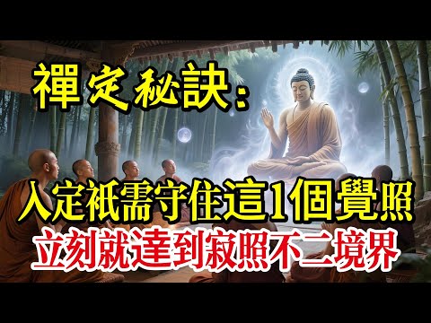 禪定秘訣：入定只需守住這1個覺照，立刻就達到寂照不二境界|打坐冥想|養生|道家|佛教 |佛學知識|修心修行|禪悟人生 |南無阿彌陀佛|談佛道安