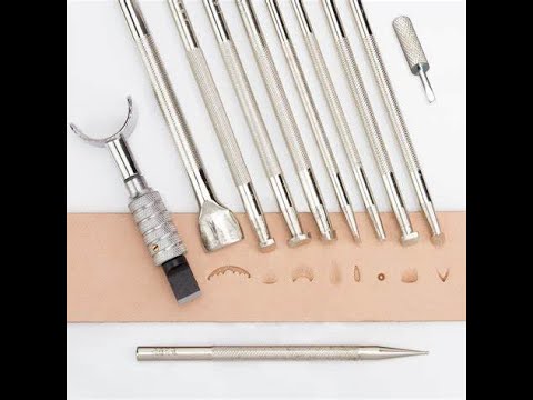 Tooling leather: Oak Leaves with the basic 7 piece tool kit
