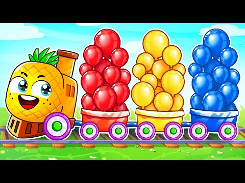 Toot Toot Train Song (Color Version) | Wheels on the Train | Learn Colors|Funny Kids Song by Yum Yum