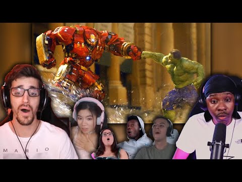Hulk vs HulkBuster - Fight Scene - Avengers Age of Ultron (2015) / Reaction Compilation