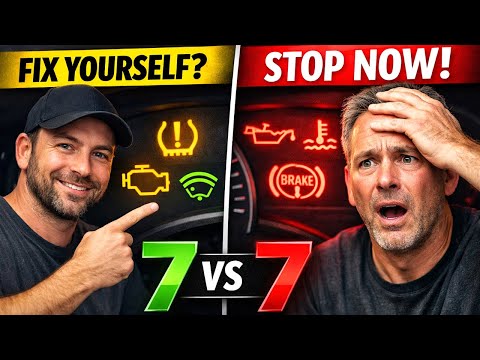 7 WARNING LIGHTS You CanFIX Yourself VS 7 You MUST STOP For