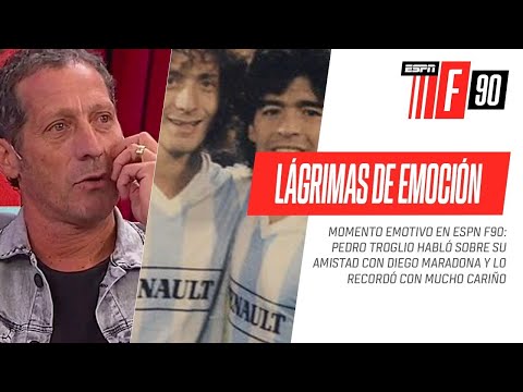 HASTA LAS LÁGRIMAS: #Troglio se quebró recordando su amistad con Diego #Maradona en #ESPNF90