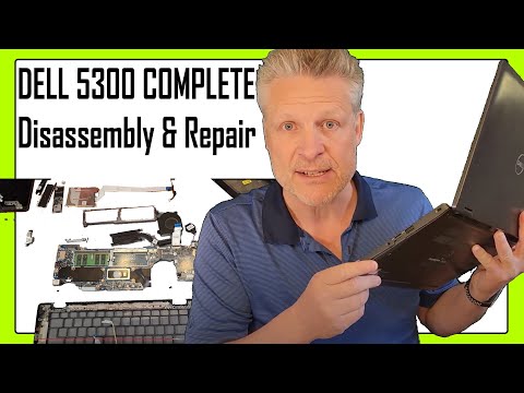 DIY: Dell 5300 2 in 1 Full Disassembly & Repair Mouse Pad Replacement