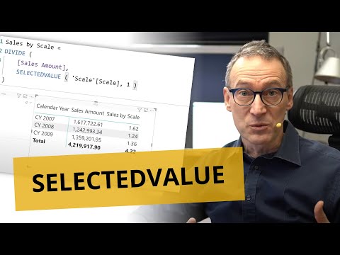 Using the SELECTEDVALUE function in DAX