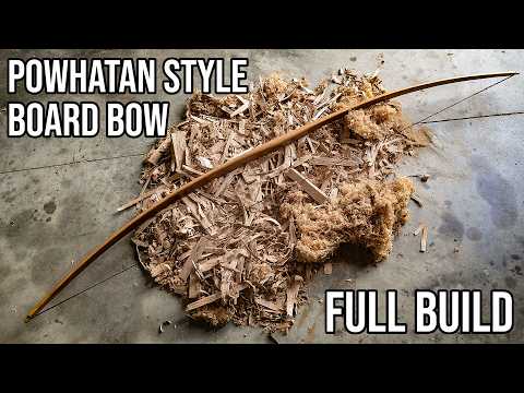 Native American Style Oak Board Bow Build