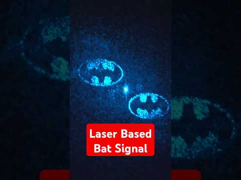 Bat signal made using lasers