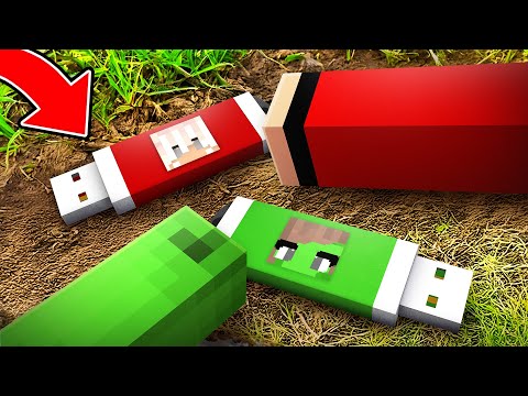 JJ and Mikey Found Girls Secret USB Drive in Minecraft (Maizen)
