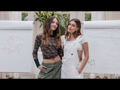 Maddie Ziegler & Hailey Bieber eat sushi and do a blindfolded art challenge | WHO'S IN MY BATHROOM?