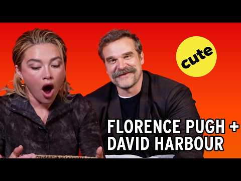 Florence Pugh & David Harbour Chat About *The New Avengers With Guinea Pigs