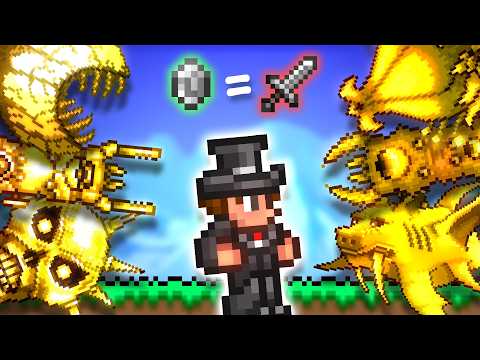 I Beat Terraria But Coins = Weapon Damage