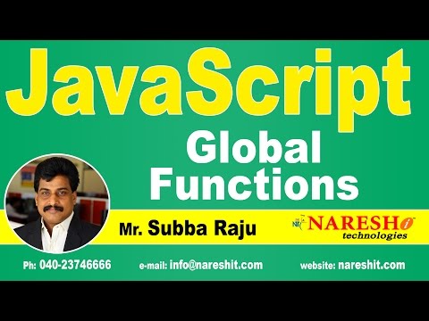 Global Functions in JavaScript | JavaScript Tutorial | Mr. Subba Raju