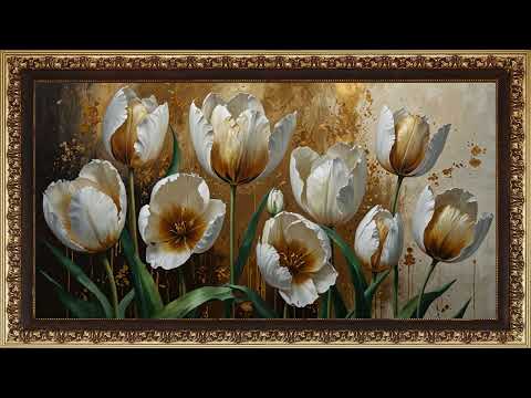 Oil Paint Flowers in 4K | Frame TV Art Screen Saver | Frame Studio 4K