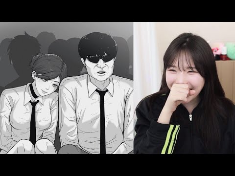 우정잉의 학창시절(feat.랄로,릴카) 만화를 본 우정잉 반응