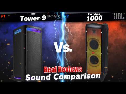 Sony ULT Tower 9 VS JBL Partybox 1000 Sound Comparison