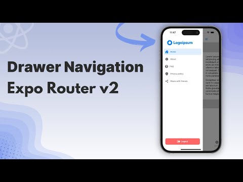 Drawer Navigation in Expo Router v2 | Expo SDK 49 | React Native Tutorial