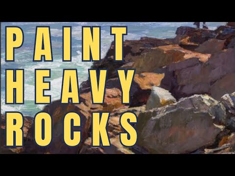 How to Paint Realistic Heavy Rocks In Your Landscape Painting!