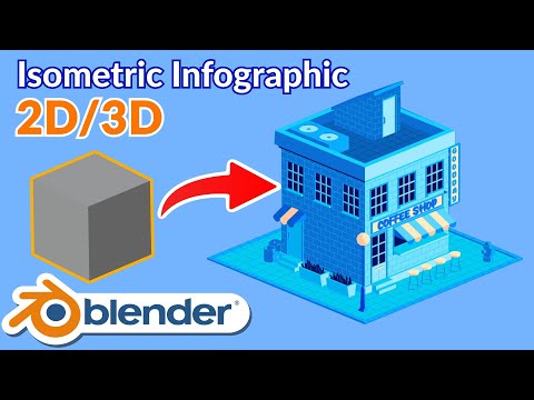 Create a 2D/3D ISOMETRIC Infographic Animation In Blender | Tutorial