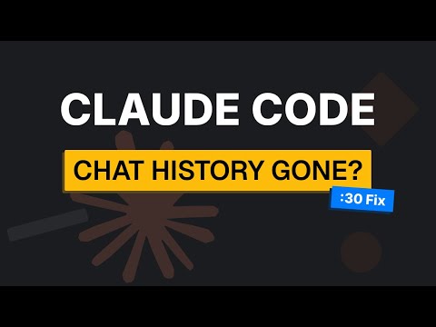 Claude Code Lost Your Chat? Fix it in 30 Seconds