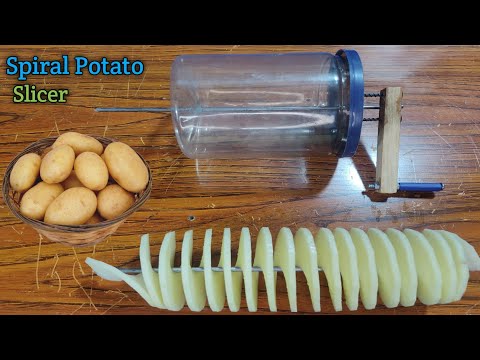 How To Make Spring Potato Slicer !! Spiral Potato !! Diy Spring Potato Machine !! TM Makers