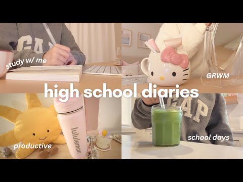 school day in my life ⊹ ࣪ ˖ | GRWM, productive school days, study vlog, realistic morning routine