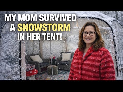 My Mom Survived a Snowstorm in Her Tent… And Refused to Leave ❄️⛺