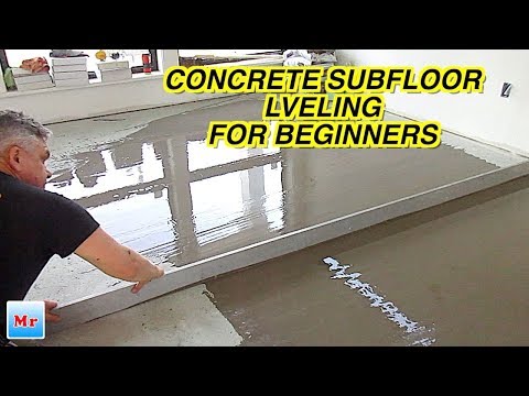 How To Concrete Floor Leveling with Straight Edge DIY for Beginers MrYoucandoityourself