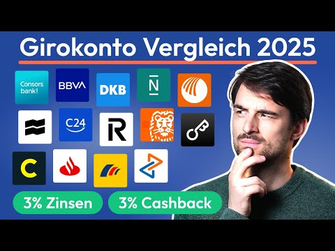 Girokonto-Vergleich 2025: Neue Bank mit 3% Zinsen & 3% Cashback! | Bestes kostenloses Konto