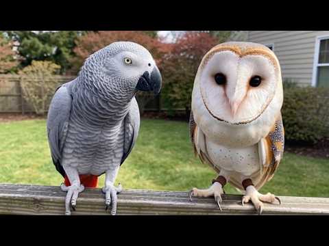 When A Parrot Meets An Owl❤️🦜 Funniest Parrot Moments