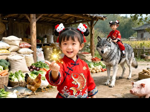 Famine abandoned by parents—speaks animal language, meets kind couple, feeds family meat daily!🥩🍗🍖